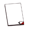 Schreibblock mit Deckblatt; Druckerei für folgende Drucksachen: Schreibblöcke, Block mit Deckblatt und Briefbogen, Schreibtischunterlagen mit Kalenderleisten gedruckt, kalkulieren